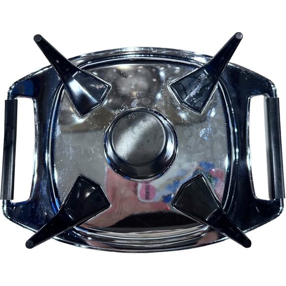 NEW! Vintage Corning Ware Royal Buffet Chrome with Black Casserole Warming Stand - Picture 3 of 8